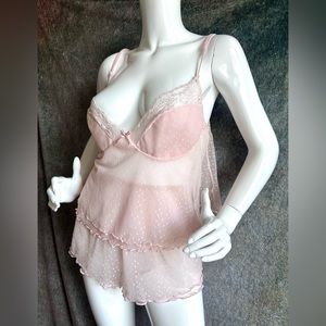 Vintage Dusty Pink Secret Treasures Flirty Mesh Set